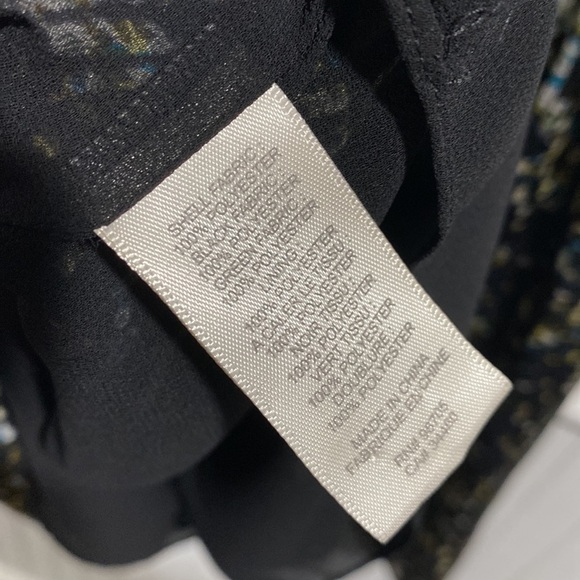 Rebecca Taylor dress abstract print‎ black & green size 6 exposed back zipper - Picture 5 of 5